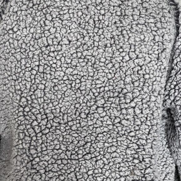 Divided H&M Womens Jacket Size XS Short Sherpa Fuzzy Soft Gray Thick Fleece - Picture 8 of 16